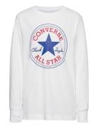 Cnvb Chuck Patch Ls Tee Sport T-shirts Long-sleeved T-Skjorte White Co...