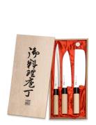 Satake Houcho Santoku, Nakiri And Sahimi Knives In Gift Box Home Kitch...