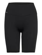 Ribbed Seamless Biker Shorts Bottoms Running-training Tights Black Aim...