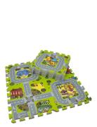 Play Floor With Roads And City Made In Eva Foam, 9 Foam Tiles Baby & M...