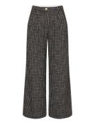 Checked Bouclé Pants Designers Trousers Wide Leg Black Stella Nova