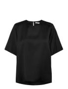 Denise Top 14905 Designers Blouses Short-sleeved Black Samsøe Samsøe