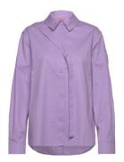 Sgmartina Solid, 2002 Heavy Poplin Designers Shirts Long-sleeved Purpl...