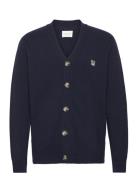 Tristan Knit Cardigan Tops Knitwear Cardigans Navy Tonsure