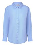 Linen Shirt Tops Shirts Linen Shirts Blue Gina Tricot