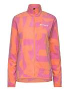 W Mt Aop Fz Fl Sport Sport Clothing Sport Fleeces & Midlayers Orange A...