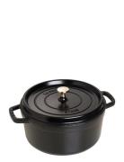 La Cocotte - Round Cast Iron Home Kitchen Pots & Pans Casserole Dishes...