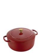 Cocotte 24 Cm, Cast Iron, Red Home Kitchen Pots & Pans Casserole Dishe...