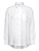 Bs Madeleine Shirt Tops Shirts Linen Shirts White Bruun & Stengade