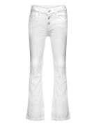 Buttons Flare Jeans Bottoms Jeans Bootcut Jeans White Mango