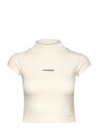 Wordmark Ss Top Sport Crop Tops Short-sleeved Crop Tops Cream Converse