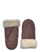 Doa Shearling Mitten Accessories Gloves Thumb Gloves Brown Becksönderg...