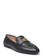 Averi Iii Burnished Leather Loafer Shoes Flat Loafers Black Lauren Ral...