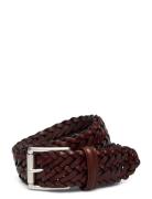 Classic Woven Leather Belt Accessories Belts Braided Belt Brown Anders...