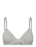 Core Unlined Demi Bra Lingerie Bras & Tops T-shirt Bras Grey Organic B...