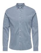 Onsconrad Slim Ls Chambray Stretch Shirt Tops Shirts Denim Shirts Blue...