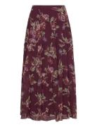 Floral Crinkle Georgette Tiered Skirt Skirts Knee-length & Midi Skirts...