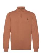 Williams River 1/2 Zip Designers Knitwear Half Zip Jumpers Brown Timbe...