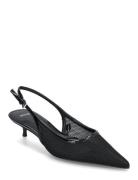 Heeled Mesh Shoes Shoes Sling Backs Heeled Slingbacks Black Mango