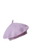 Lilac Knitted Berret Accessories Headwear Hats Winter Hats Purple Garb...