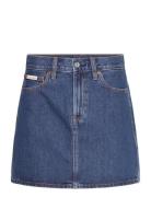 Hero High Rise Mini Skirt Skirts Short Skirts Blue Calvin Klein Jeans