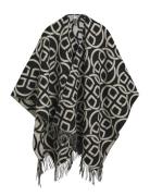 G Pattern Wool Poncho Tops Knitwear Ponchos Black GANT