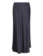 Regular A-Line Satin Skirt Skirts Knee-length & Midi Skirts Navy GANT