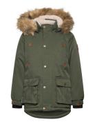 Twill Nylon Boy Parca Outerwear Snow-ski Clothing Snow-ski Jacket Khak...