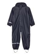 Rainwear Suit W. Fleece Outerwear Coveralls Rainwear Coveralls Navy Ce...