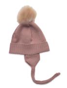 Bonnet Wool Knit Alpaca Pompon Accessories Headwear Hats Winter Hats P...