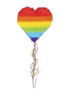 Pull Pinata Rainbow Heart Home Kids Decor Party Supplies Multi/pattern...