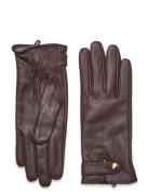 Glove W. Strap Accessories Gloves Finger Gloves Brown DEPECHE