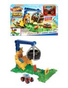 Monster Trucks Arena Smashers Rhinomite Chargin' Challenge Playset Toy...