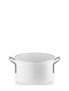 White Line Pot 3.8 L 20 Cm Ceramic Slip-Let® Coating Home Kitchen Pots...