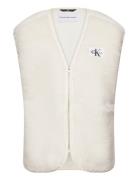 Sherpa Vest Tops Sweatshirts & Hoodies Fleeces & Midlayers Cream Calvi...