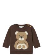 Nbmrosol Ls Knit Tops Knitwear Pullovers Brown Name It