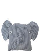 Erik Elephant Denim Cushion Home Kids Decor Cushions Blue OYOY MINI