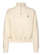 Fleece Quarter-Zip Tops Sweatshirts & Hoodies Sweatshirts Cream Polo R...