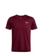 Ua Launch Shortsleeve Sport T-Kortærmet Skjorte Burgundy Under Armour