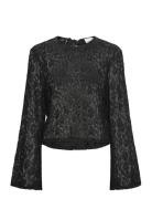 Kerry Blouse Tops Blouses Long-sleeved Black Noella