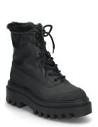 Flatform Lace Up Boot Padded Shoes Wintershoes Black Calvin Klein