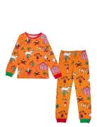 Cirkus Pippi Pyjamas Pyjamassæt Orange Martinex