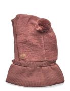 Airwool Balaclava W Knit Accessories Headwear Balaclava Pink Mikk-line