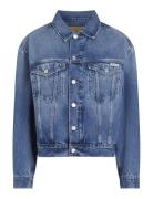 Boxy Denim Jacket Jakke Denimjakke Blue Calvin Klein Jeans