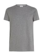 Stretch Slim Fit T-Shirt Tops T-Kortærmet Skjorte Grey Calvin Klein