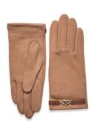 Sheepskin-Trim Wool-Blend Tech Gloves Accessories Gloves Finger Gloves...