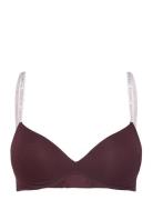 Wireless Push Up Lingerie Bras & Tops Push Up Bras Burgundy Tommy Hilf...