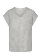 Cmnuggy-Waistcoat Tops Knitwear Jumpers Grey Copenhagen Muse