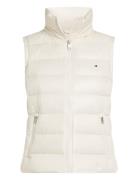 Lw Down Feminine Gloss Vest Vests Padded Vests White Tommy Hilfiger