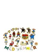 Pippi Magnetbokstäver+Figurer Toys Playsets & Action Figures Wooden Fi...